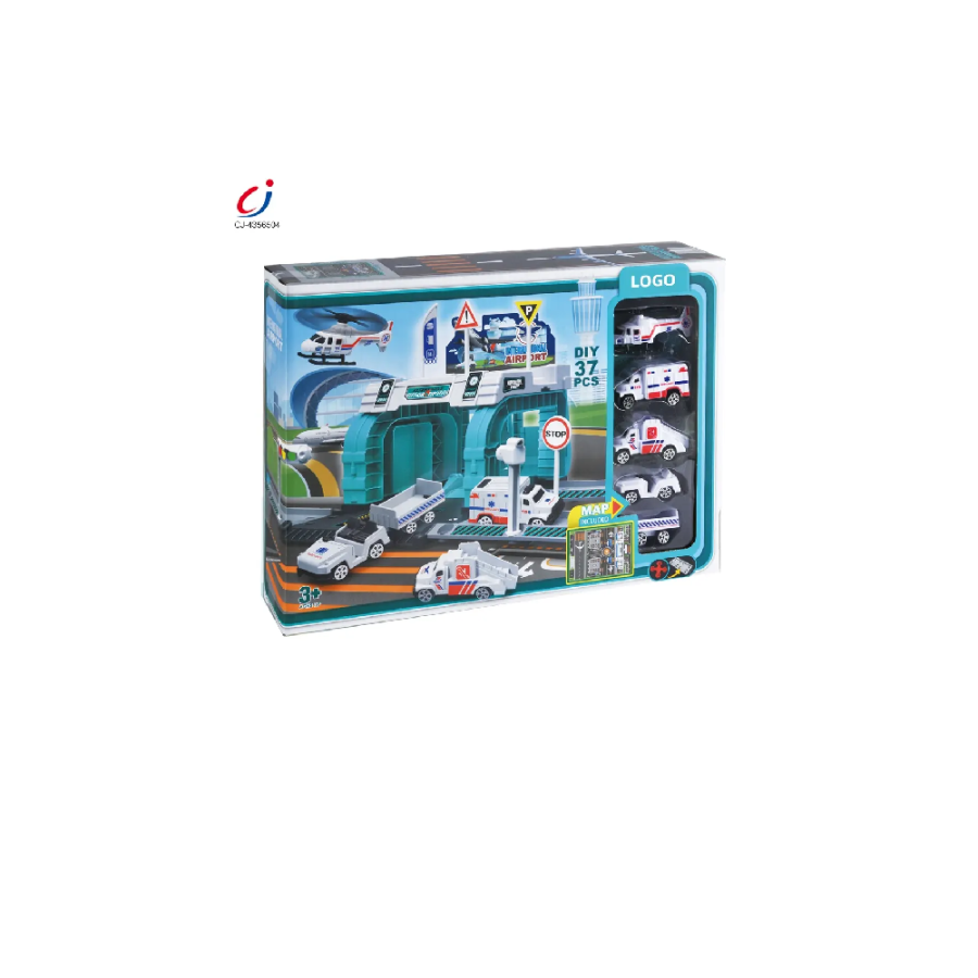 IGRAČKA GARAŽA SA VOZILIMA 1:64 AMBULANCE SIX-SIX-ZERO