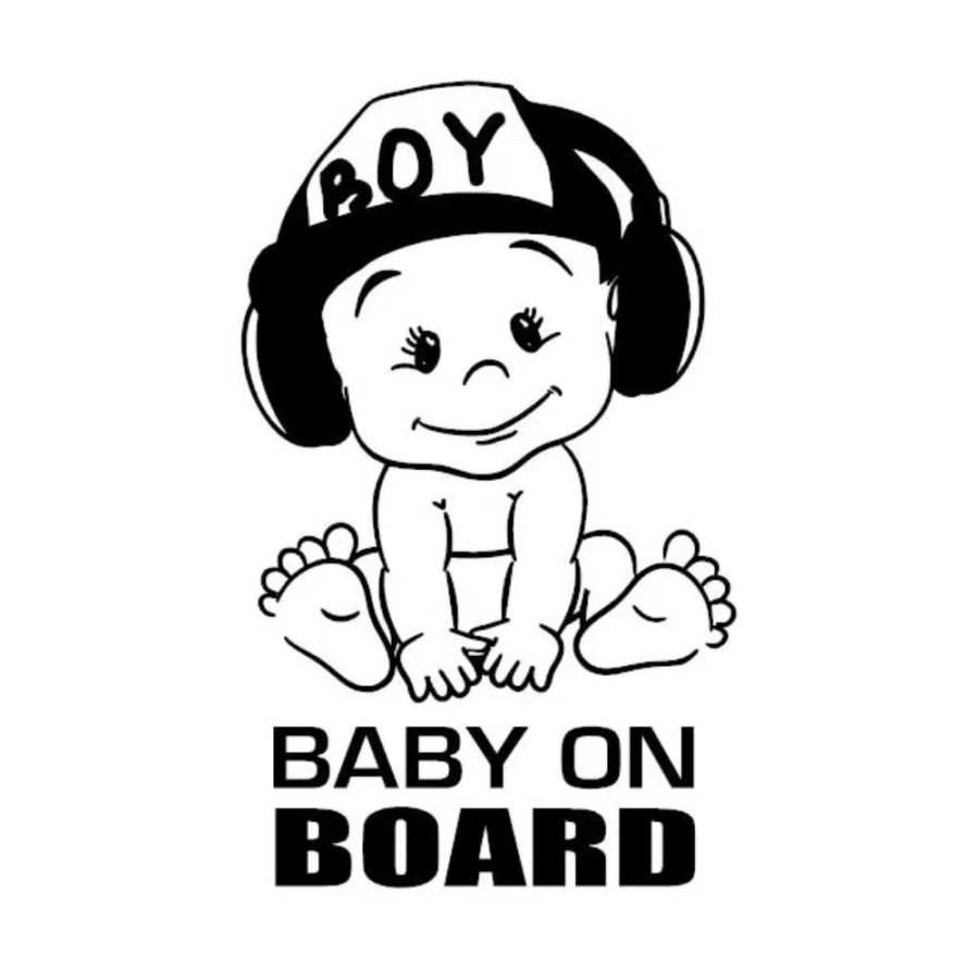 NALJEPNICA ZA AUTO - BABY ON BOARD BOY CRNA