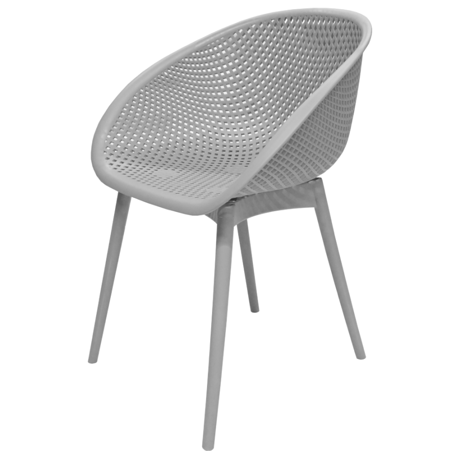 STOLICA  ZA VRT 58X44X77CM DOTS SVIJETLO SIVA 2-1 19116-11G