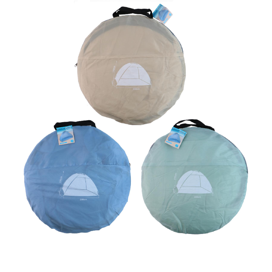ŠATOR ZA PLAŽU 200X125X110CM NATUR POP-UP