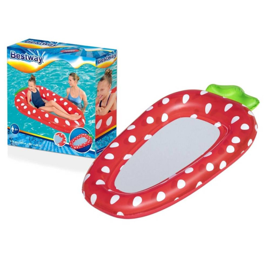 DUŠEK ZA PLAŽU 178-186X103-112CM STRAWBERRY/PINEAPPLE BESTWAY 43644
