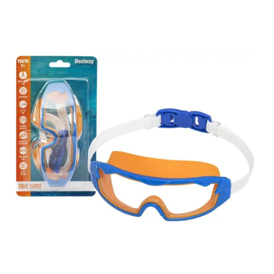 MASKA ZA RONJENJE KIDS 7+ NEON AQUA ANTIFOG SPLASHFLE BESTWAY 21179