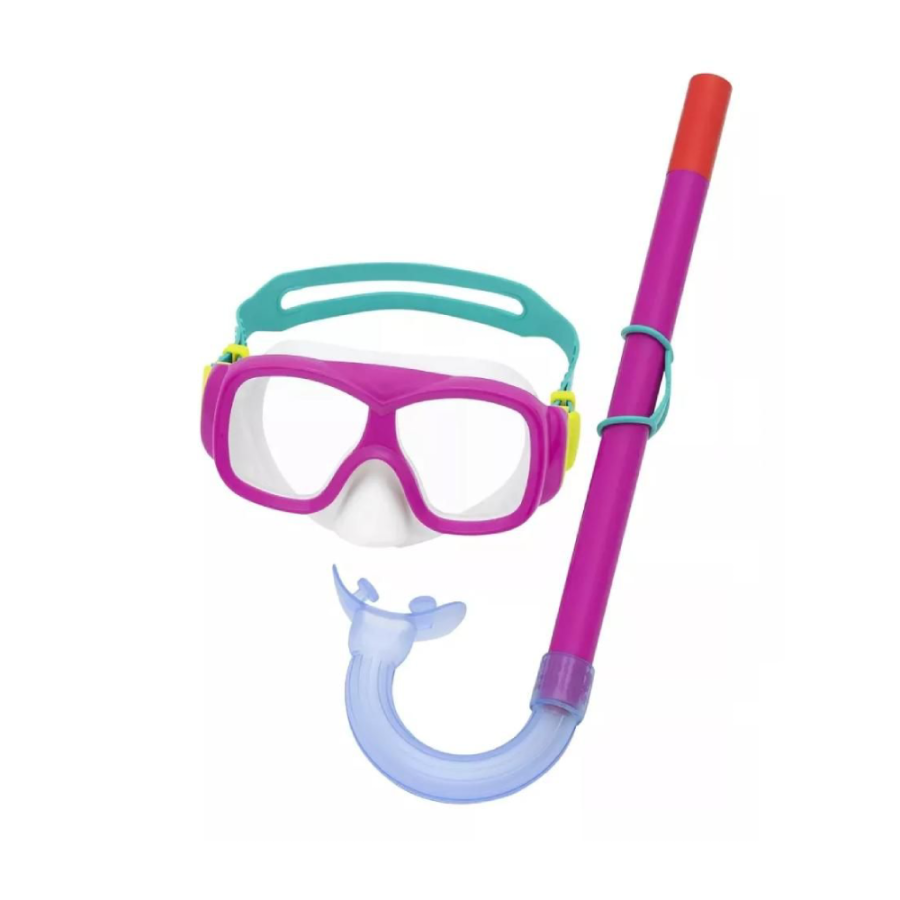 MASKA ZA RONJENJE SA DISALICOM KIDS 7+ CLASSIC EXPLORA ESSENTIAL NEON MATT BESTWAY 24035