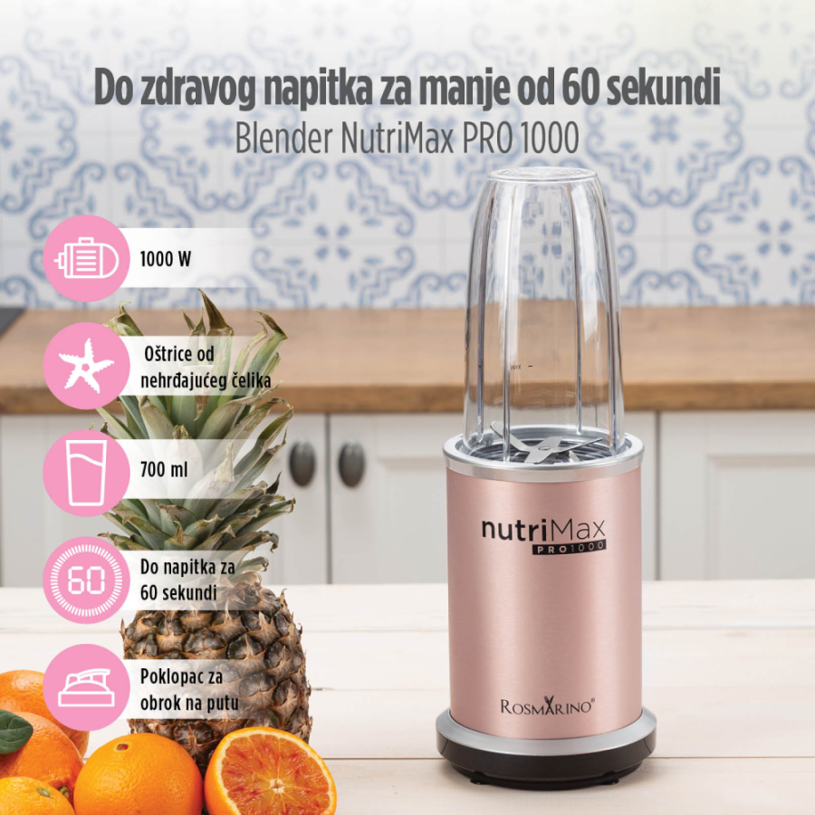 BLENDER 1000W ROSMARINO NUTRIMAX PRO