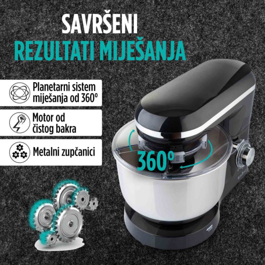 MIKSER SAMOSTOJEĆI ROBOT 1400W ROSMARINO INFINITY PRO CRNI