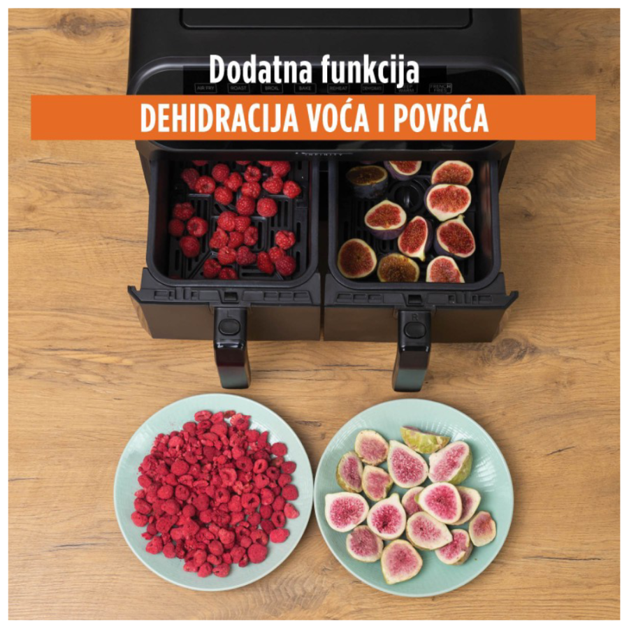 FRITEZA NA VRUĆI ZRAK ROSMARINO PRO XXL 2 POSUDE