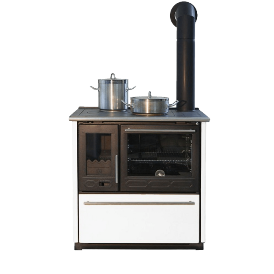 ŠTEDNJAK NA ČVRSTO GORIVO PLAMEN 850 GLAS DESNI BIJELI