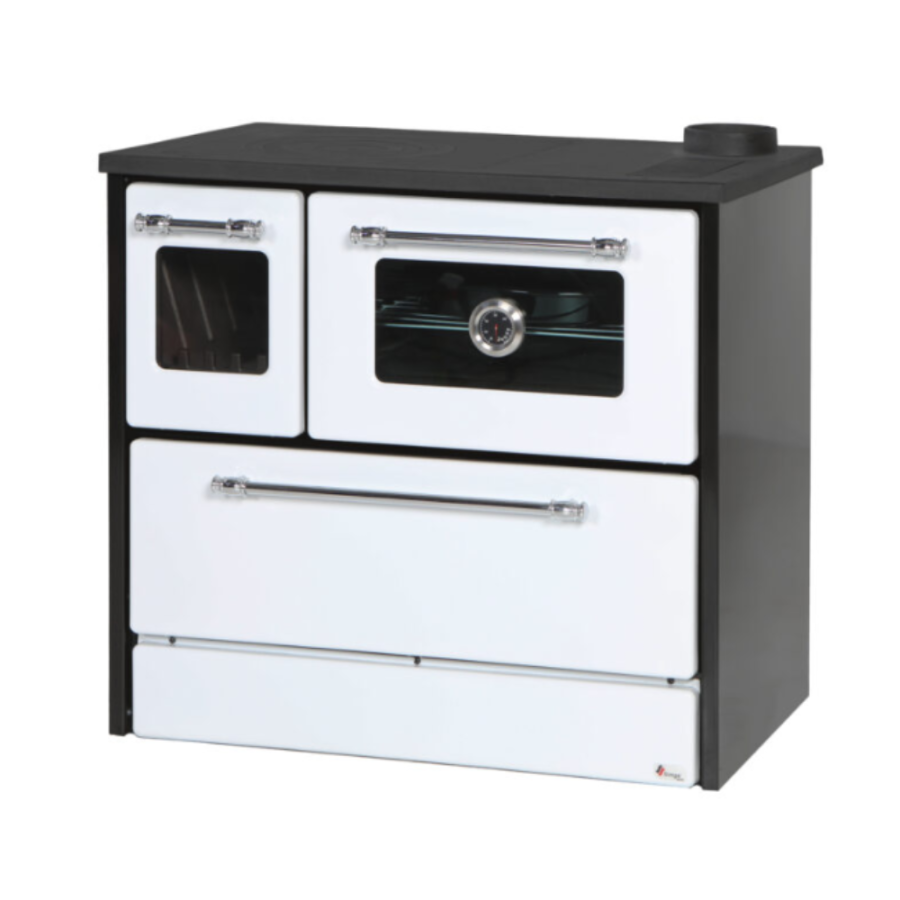 ŠTEDNJAK NA ČVRSTO GORIVO MAX 701 G STAKLO DESNI CRNO BIJELI