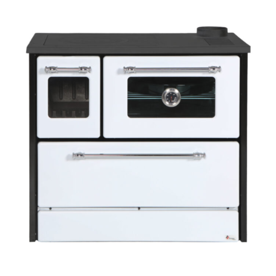 ŠTEDNJAK NA ČVRSTO GORIVO MAX 701 G STAKLO DESNI CRNO BIJELI