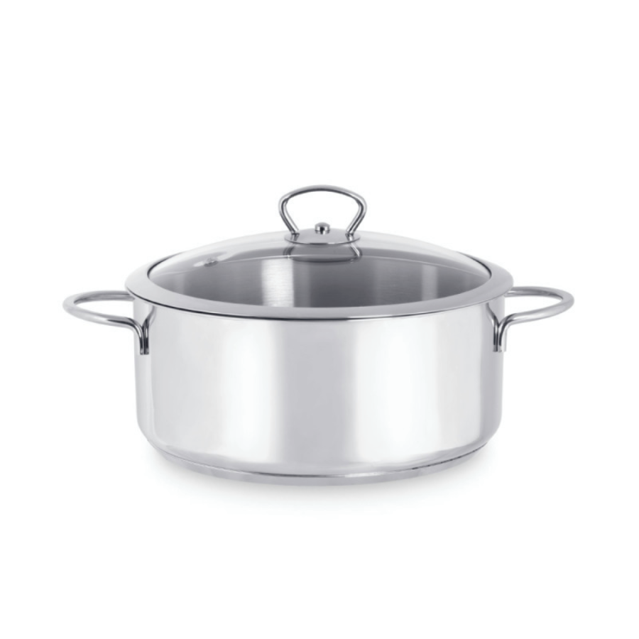 ŠERPA PLITKA SA ST. POKLOPCEM 24CM/4,8L INOX