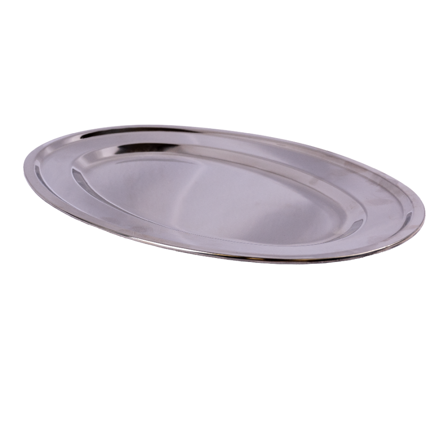 OVAL 40X25CM INOX