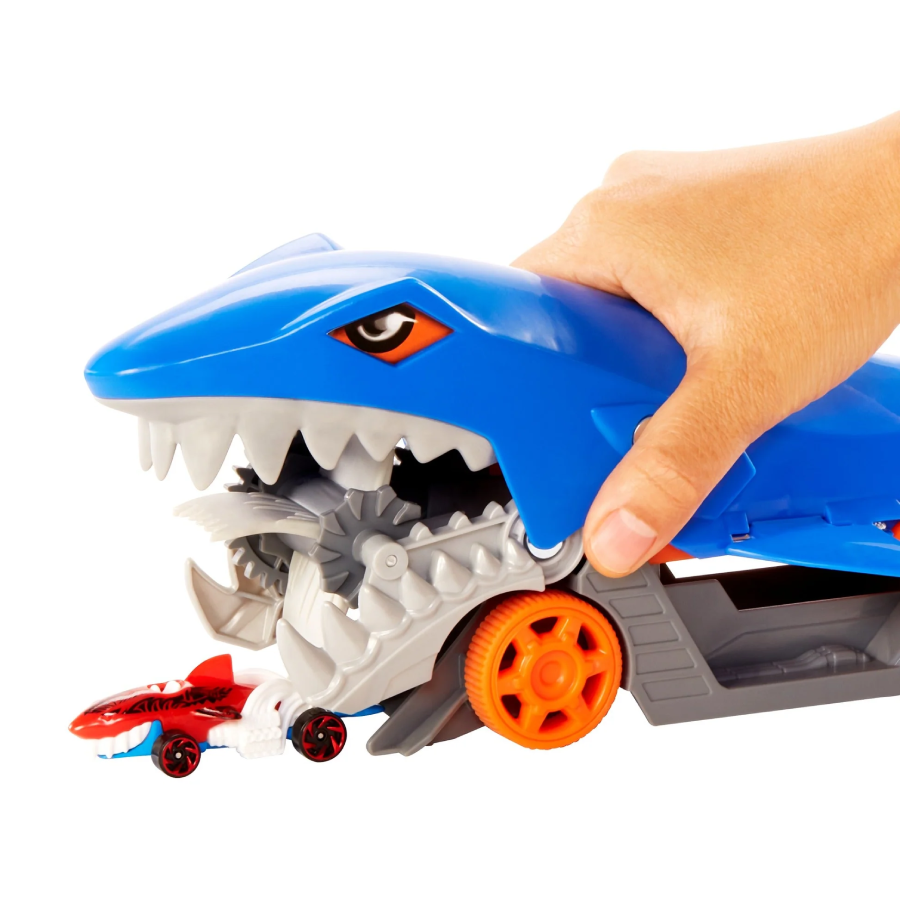 HOT WHEELS PISTA SA ISPALJIVAČEM SHARK TRANSPORTER CITY