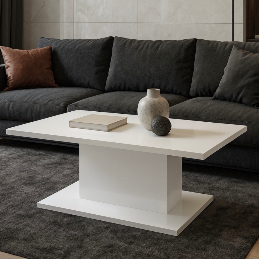 STO KLUB ATINA 100X50X60CM BIJELI MAT