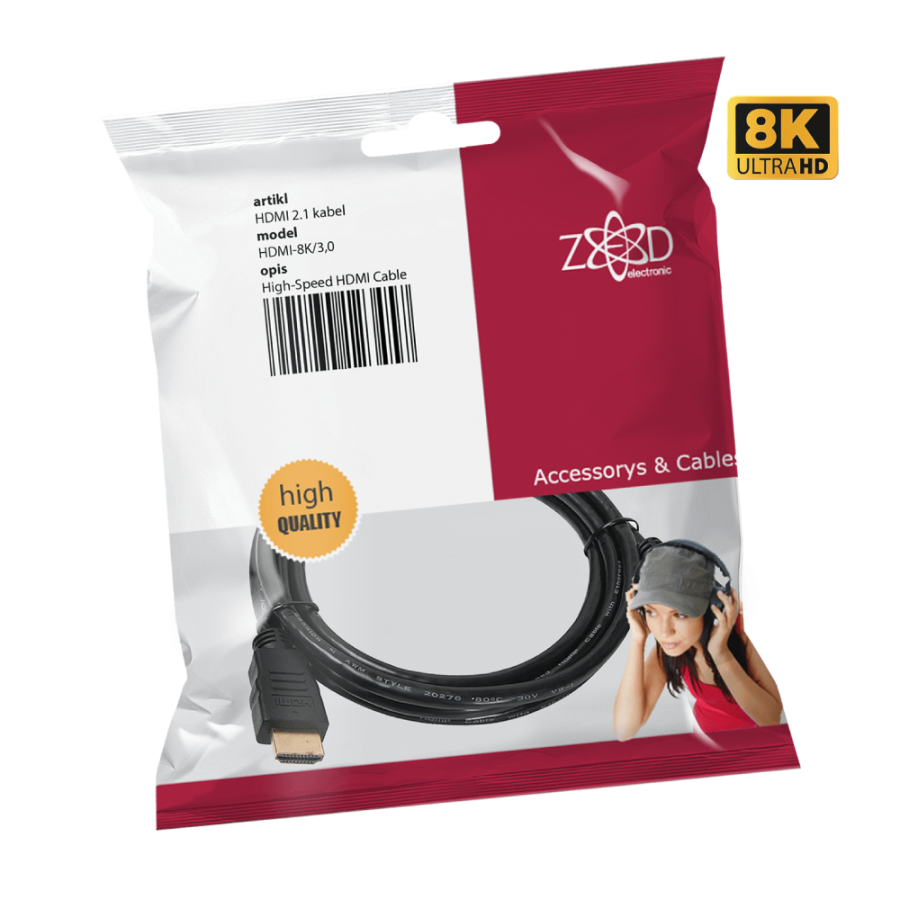KABAL HDMI 3M 8K 2.1 ZED HDMI-8K/3,0