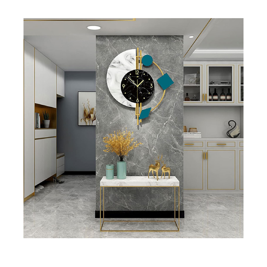 ZIDNI SAT 56X48CM MET. CRNI