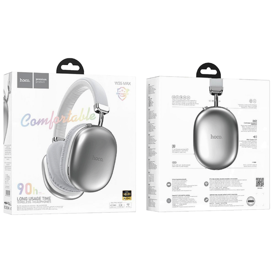 HOCO SLUŠALICE BLUETOOTH W35 MAX JOY SILVER