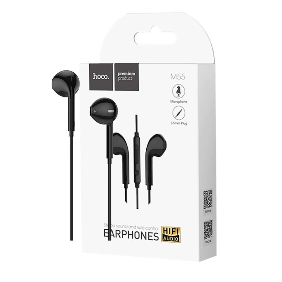 HOCO SLUŠALICE MINI SA MIKROFONOM M55 CRNE