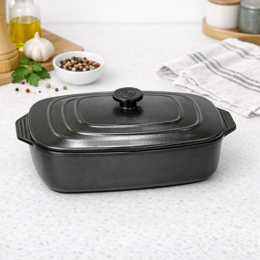 PEKAČ SA POKLOPCEM 38X23X7,5CM 3,8L