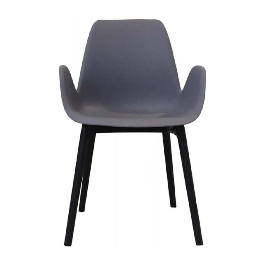 STOLICA-FOTELJA ZA VRT 51X50X86CM SIVA