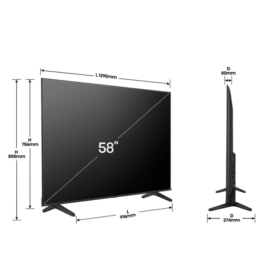 TV LED 58" HISENSE 58A6Q
