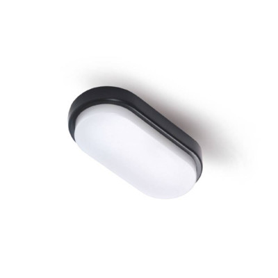 ZIDNA LED LAMPA 14W OVALNA CRNA