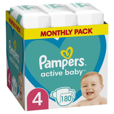 PAMPERS PELENE 4 180KOM MSB MAXI 9-14KG