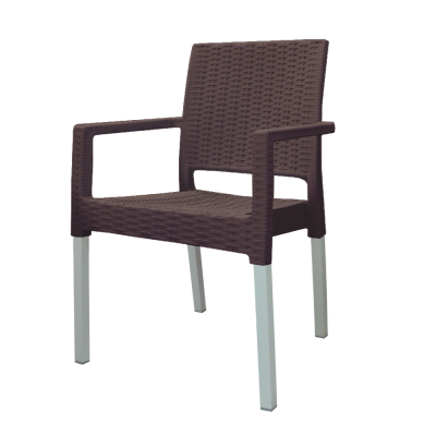 STOLICA ZA VRT 56X56,5X88CM SMEĐA RATTAN