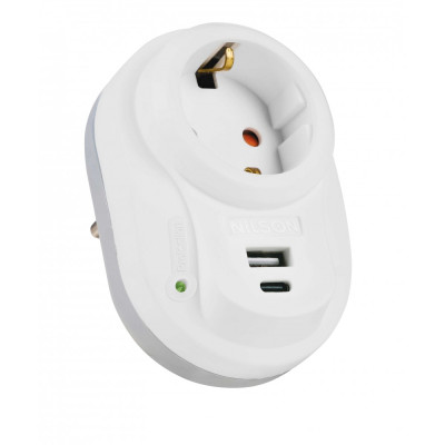 UTIČNICA SA PRENAPONSKOM ZAŠTITOM 1XUSB 1XTYPE C