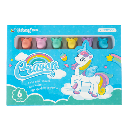 VOŠTANE BOJICE 6/1 PASTEL UNICORN SHAPE