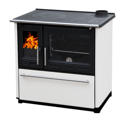 ŠTEDNJAK NA ČVRSTO GORIVO PLAMEN 850 GLAS DESNI BIJELI