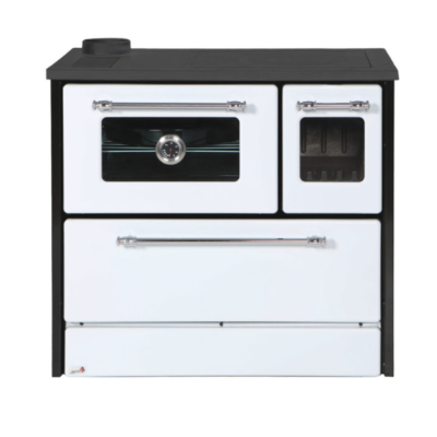 ŠTEDNJAK NA ČVRSTO GORIVO MAX 701 G STAKLO LIJEVI CRNO BIJELI