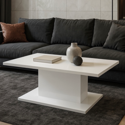 STO KLUB ATINA 100X50X60CM BIJELI MAT