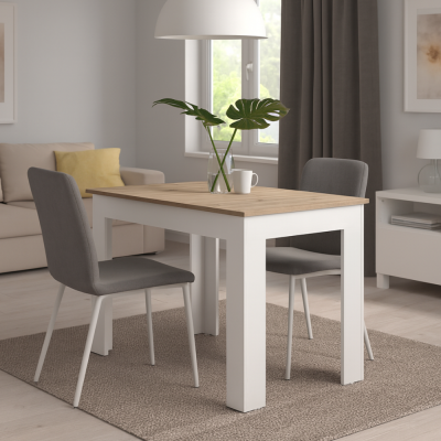 TRPEZARIJSKI STO FLINT 78X120-180X80CM ARTISAN BIJELI