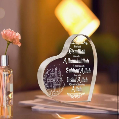 SUVENIR 10X10CM STAKLENA RAMAZANSKA DEKORACIJA