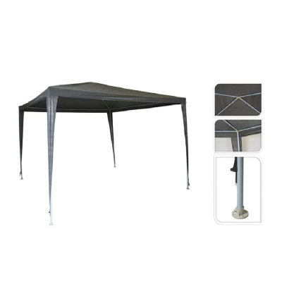 PVC SKLOPIVA TENDA ZA VRT 300X300X245CM ANTRACIT